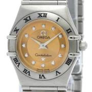 Pre-owned Stainless Steel watches Omega Vintage , Orange , Dames