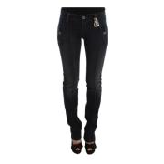 Blauwe Slim Fit Jeans Ermanno Scervino , Black , Dames