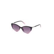 Stijlvolle zwarte zonnebril met grijze lens Guess , Black , Dames