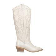 Geborduurde platte laars Alma EN Pena , White , Dames