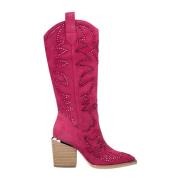 Glitter Cowboy Boot met hak Alma EN Pena , Pink , Dames