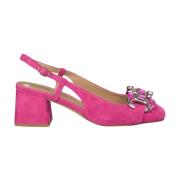 Rhinestone Hakken Schoenen Vierkante Neus Gesp Alma EN Pena , Pink , D...