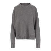 Cashmere Blend Crew Neck Sweater Jil Sander , Gray , Dames