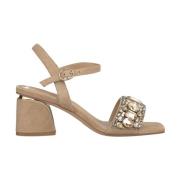 Sandaal met strass Alma EN Pena , Beige , Dames