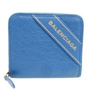 Pre-owned Leather wallets Balenciaga Vintage , Blue , Dames