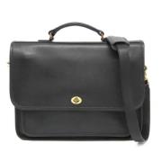 Pre-owned Leather handbags Coach Pre-owned , Black , Dames