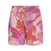 Life Shorts  Rose Palm Print Only Carmakoma , Multicolor , Dames