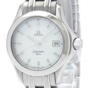 Pre-owned Stainless Steel watches Omega Vintage , White , Dames