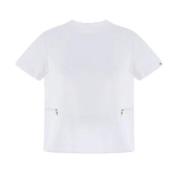 Witte Jersey T-shirt met Strakke Taille Herno , White , Dames