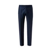 Slim Fit Wollen Broek met Plooien ROY Robson , Blue , Heren