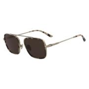 Ck18102S-244 Zonnebril Bruin/Goud Havana Calvin Klein , Gray , Unisex