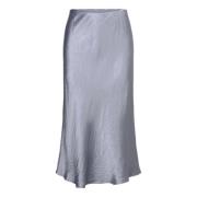 Alessio Satin Midi Rok Lichtblauw Max Mara , Blue , Dames