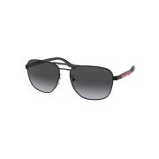 Stijlvolle gepolariseerde zonnebril in zwart/grijs Prada , Black , Her...