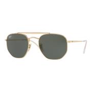 Marshal Zonnebril Groene Lens Gouden Frame Ray-Ban , Yellow , Unisex