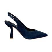 Leren High Heel Schoen met Gesp Alma EN Pena , Blue , Dames