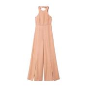 Halter Jumpsuit met wijde pijpen Twinset , Pink , Dames