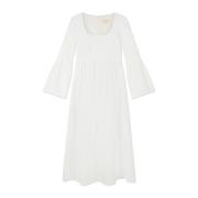 Bohemian Katoenen Midi Jurk Loulou Studio , White , Dames