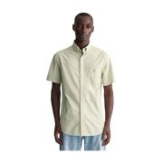 Klassieke Gestreepte Regular Fit Overhemd Gant , Green , Heren