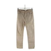 Beige Katoenen Rechte Broek Isabel Marant Pre-owned , Beige , Dames