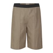 Linnen shorts voor zinderende zomerdagen Loulou Studio , Beige , Dames