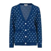 Harlequin V-Neck Cardigan Baum und Pferdgarten , Blue , Dames