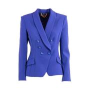 Blauwe Blazer voor Vrouwen Ss24 Elisabetta Franchi , Blue , Dames