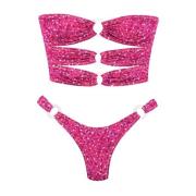 Kooi Bikini met Handtekening Ringdetails Reina Olga , Pink , Dames