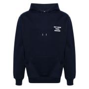 Zwarte Slogan Hoodie Sweater Drole de Monsieur , Black , Heren