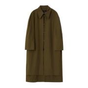 Ballon Trench Coat LOW Classic , Green , Dames