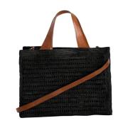 Handgemaakte Raphia Tote Tas Ibeliv , Black , Dames