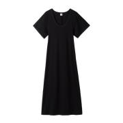 Short-Sleeve Maxi Jurk By Herenne Birger , Black , Dames