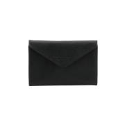 Platte zwarte portemonnee met meerdere vakken Pourchet Paris , Black ,...