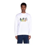 Katoenen Sweatshirts A.p.c. , White , Heren