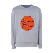 Abstract Basketball Sweatshirt Lc23 , Gray , Dames