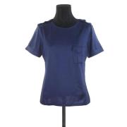 Pre-owned Cotton tops Mugler Pre-owned , Blue , Dames