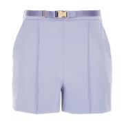 Casual Denim Shorts voor Vrouwen Elisabetta Franchi , Purple , Dames