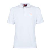 Italiaans Polo Shirt Zacht Stretch Katoen Gallo , White , Heren