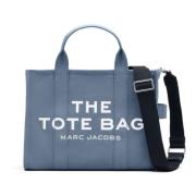 Canvas Tote Tas met Logo Applicatie Marc Jacobs , Blue , Dames