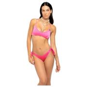 Glanzende Uitwisselingskleur Bikini Top 4Giveness , Pink , Dames