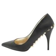 Pre-owned Leather heels Valentino Vintage , Black , Dames