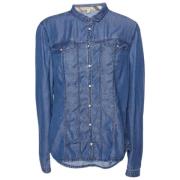 Pre-owned Fabric tops Burberry Vintage , Blue , Dames