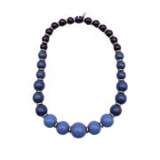 Pre-owned Fabric necklaces Yves Saint Laurent Vintage , Blue , Dames