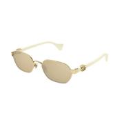 Goud Roze Zonnebril Gg1593S 002 Gucci , Yellow , Dames