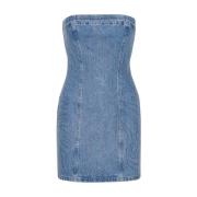 Rhinestone Denim Jurk - Lichtblauw Rotate Birger Christensen , Blue , ...