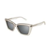 Beige Silver Zonnebril SL 657 Saint Laurent , Beige , Dames