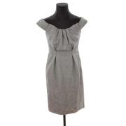 Pre-owned Silk dresses Dior Vintage , Gray , Dames