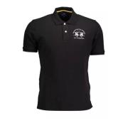 Geborduurd Poloshirt met Contrasterende Details La Martina , Black , H...