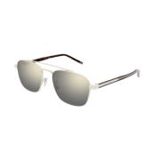 Ivory White Zonnebril SL 665 Saint Laurent , Beige , Heren