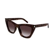 Kate Zonnebril Violet Havana Stijl Saint Laurent , Brown , Dames