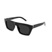 Zwarte zonnebril met zwarte lenzen Saint Laurent , Black , Unisex
